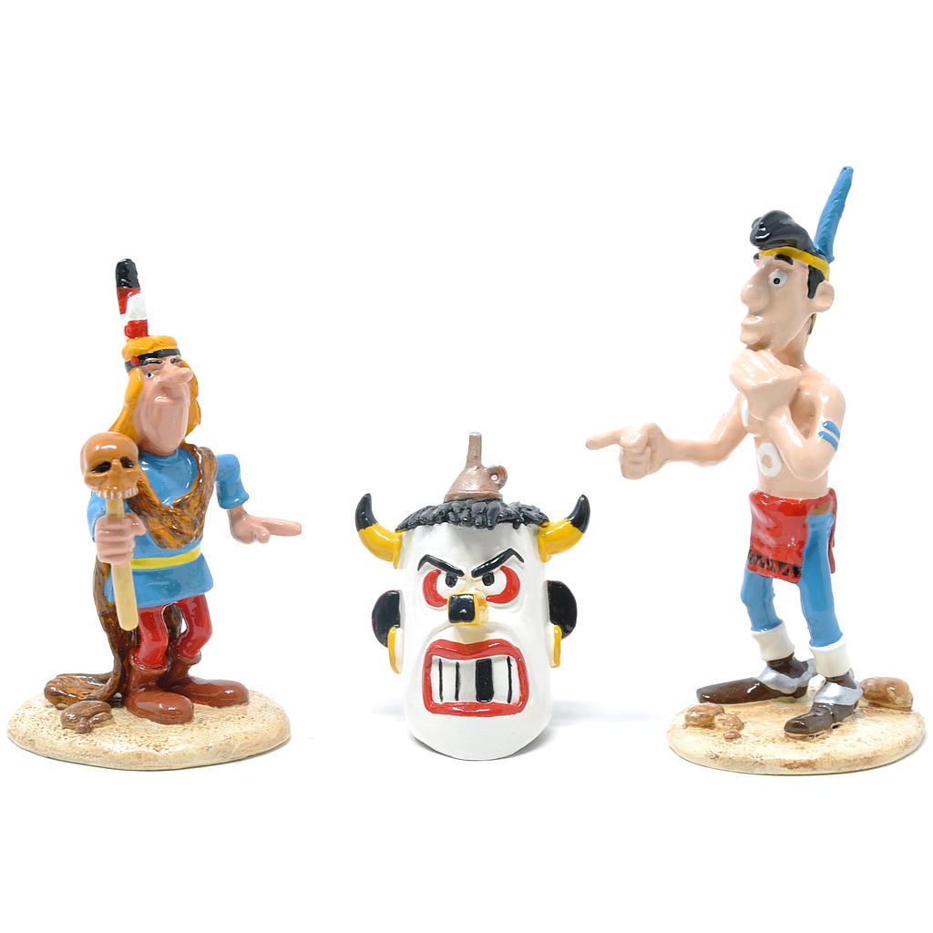 Figurine métal Lucky Luke Sorcier au visage pâle (Pixi)
