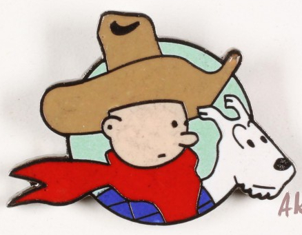 Pin’s Tintin et Milou cow boy