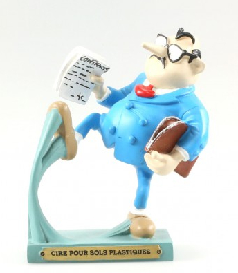Figurine résine Gaston Lagaffe - Les inventions #09 - Demesmaeker sur le sol plastique ciré