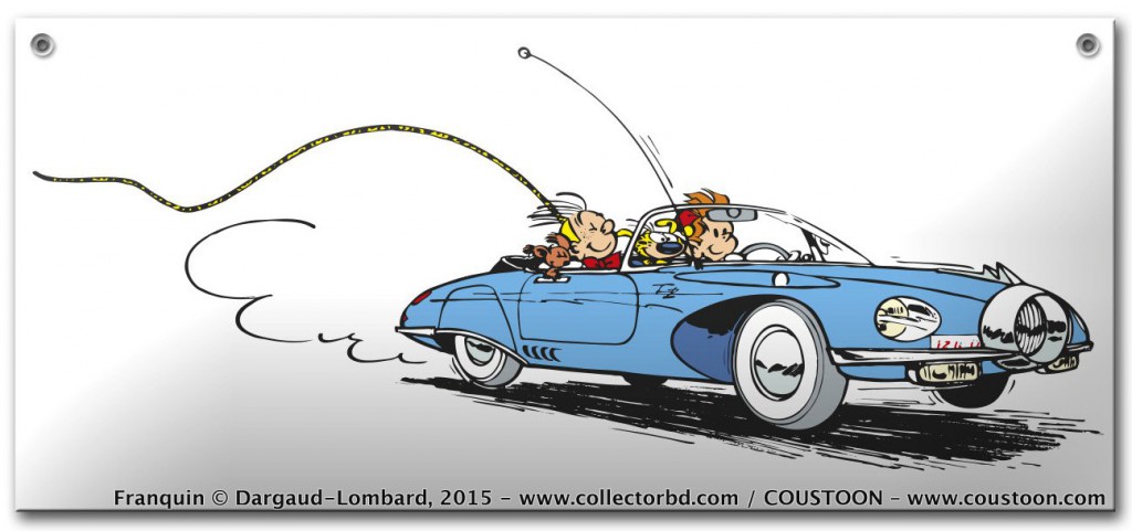 Plaque émaillée Spirou & Fantasio Turbotraction1
