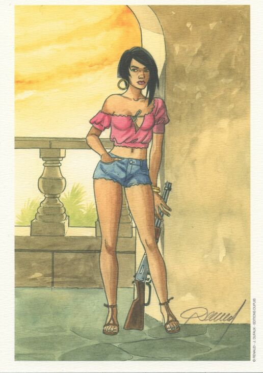 Renaud - Femme au fusil