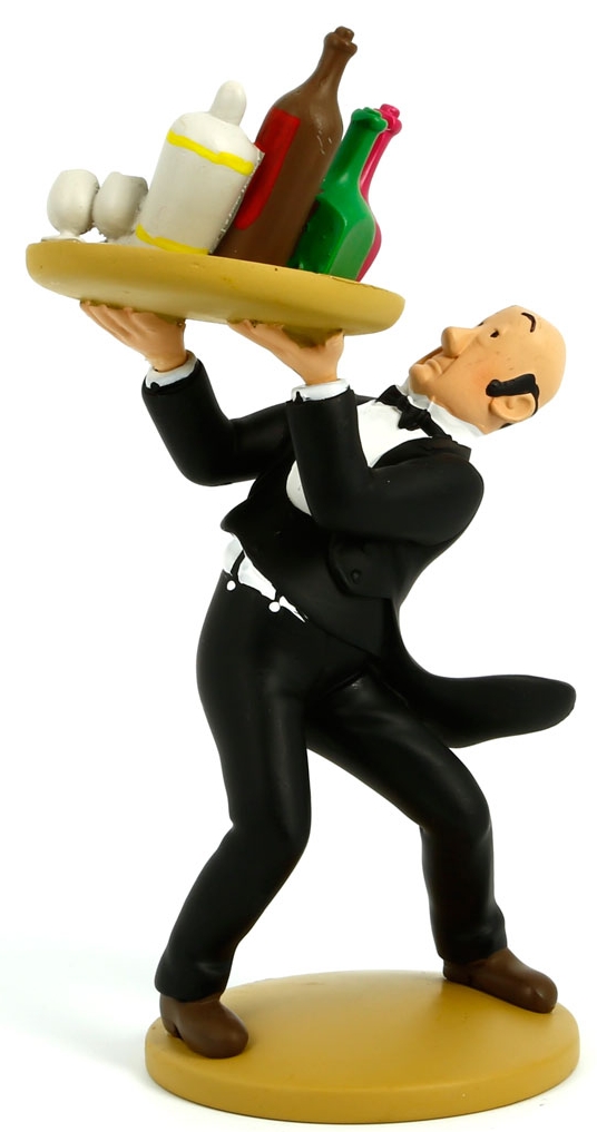Figurine résine Tintin - #018 - Nestor au plateau