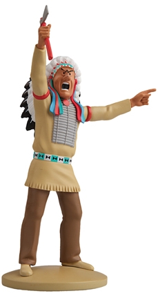 Figurine résine Tintin - #041 - Le chef indien Taupe au regard perçant