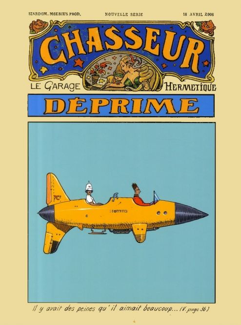 Poster Moebius - Chasseur déprimé - Voyage en gondole anti-grav