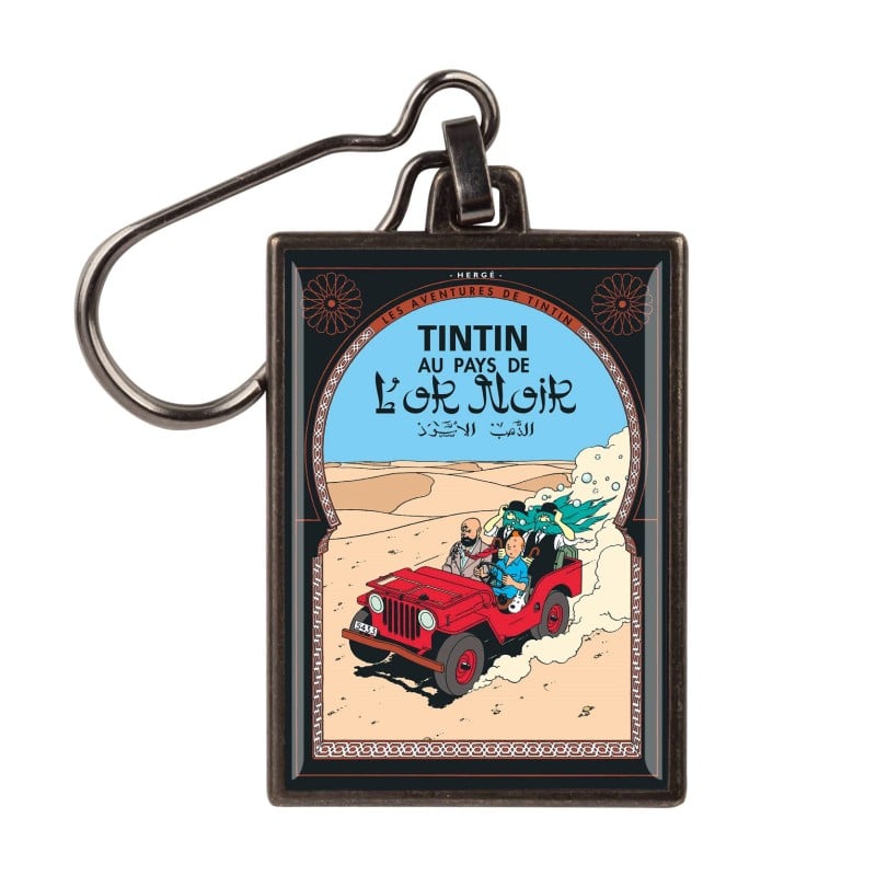 Tintin Porte-clé métal - Couverture T15 Au pays de l'or noir