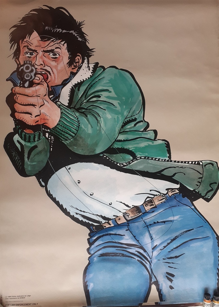 Poster - Cible PJ Liège - Hermann : Homme au blouson vert 2