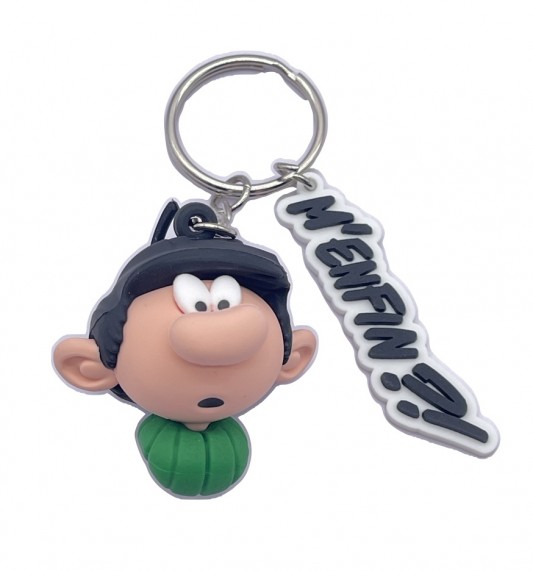 Porte-clé PVC Gaston Lagaffe -  Tête de Gaston - M'enfin ?!