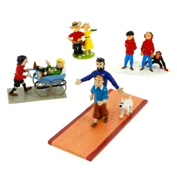 Figurine métal Tintin - De Popol & Virginie à Tintin (4 scènes)