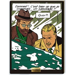Tableau en bois Blake & Mortimer - T08 S.O.S. Météores - Blake & le Pr Labrousse