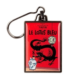 Tintin Porte-clé métal - Couverture T05 Le Lotus Bleu couleurs