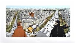 Estampe pigmentaire Tardi Nestor Burma dans le 08ème arrdt (35x60) 475ex. Numérotés