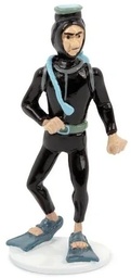Figurine métal Tintin - Carte de voeux 1972 - Homme grenouille