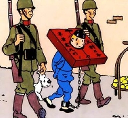 Tintin dans le carcan
