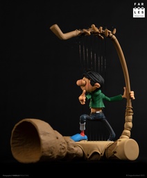 Figurine résine Gaston Lagaffe - Gaston et son gaffophone (Fariboles)